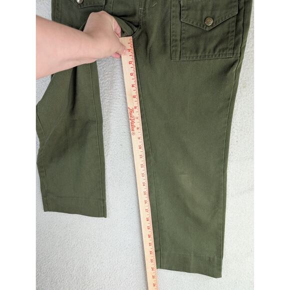 Vintage Boy Scounts BSA Cargo Pants Boys Size 10 Uniform Green Hiking Camping - Picture 5 of 16